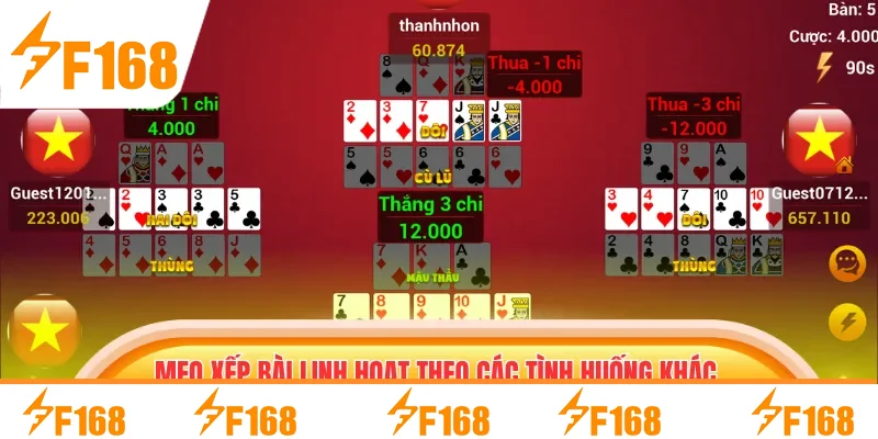 Mẹo xếp bài linh hoạt theo các tình huống khác nhau